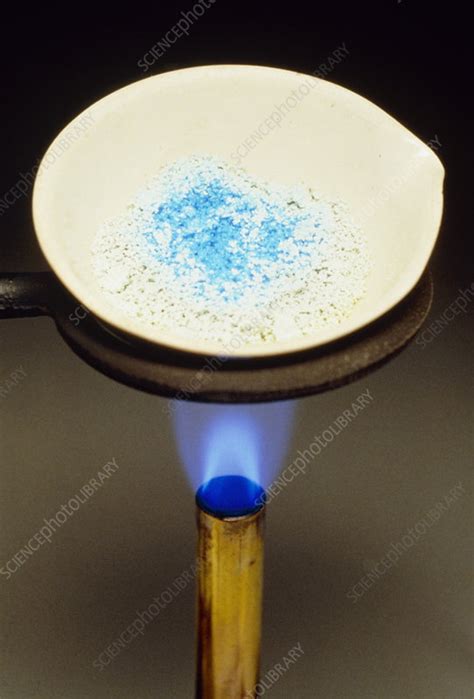 Dehydration Of Copper II Sulphate Crystals Stock Image A Science Photo Library