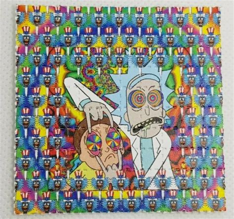 Rick And Morty Blotter Art Psychedelic Art Lsd Acid Art 100 Tab Sheet