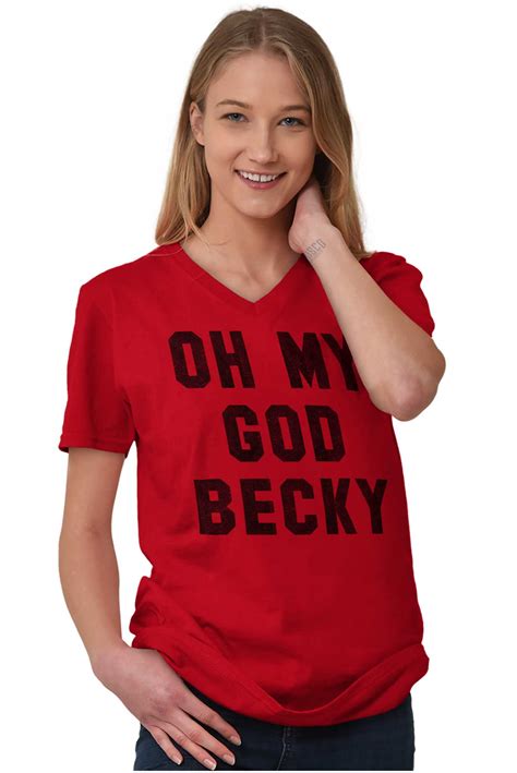 Oh My God Becky Retro Throwback Mix A Lot V Neck T Shirts Tshirt For