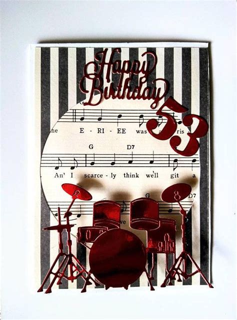 Happy Birthday Drum Card Birthday Wishes Card For Drummers Male