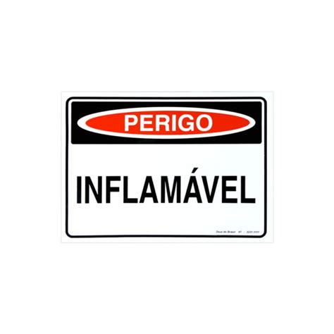 Placa Perigo Inflamável Extinseg Engenharia