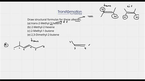 How To Draw Structural Formulas For Alkenes