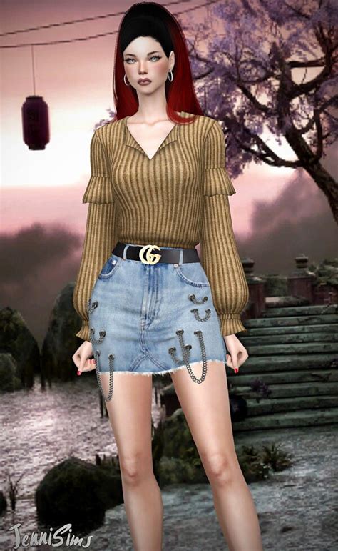 Long Sleeves Top From Jenni Sims • Sims 4 Downloads
