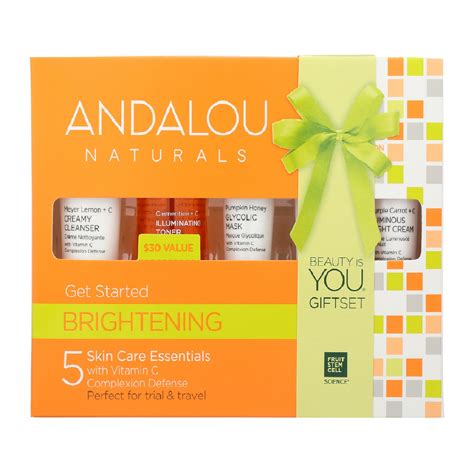 Andalou Naturals Get Started Brightening Kit 5 PC Carlo Pacific