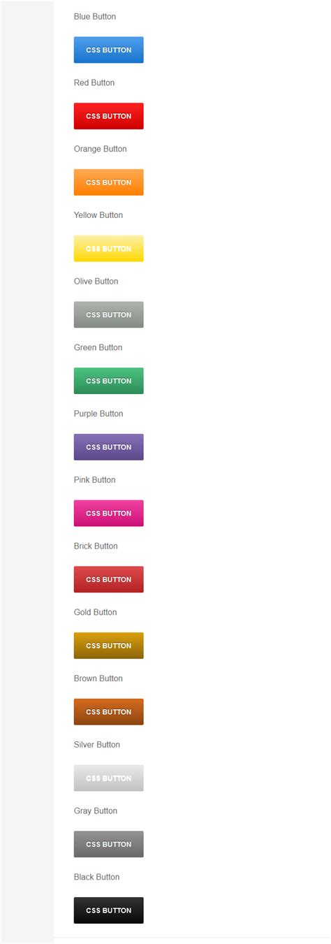 Free Css3 Buttons Include 14 Colors And 4 Sizes