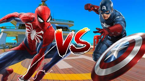 Spiderman Vs Captain America 🇺🇸 Marvels Evolution Games Youtube