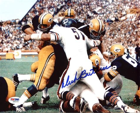 bears dick butkus authentic signed 8x10 photo vs packers autographed psa dna ebay