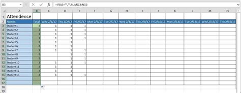 How To Create A Basic Attendance Sheet In Excel Printable Templates