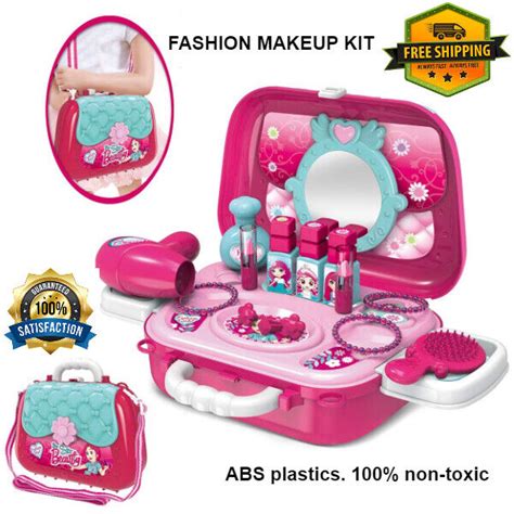 Pink Girls Make Up Pretend Play Toy Set Age 3 4 5 6 7 Years Old Girl
