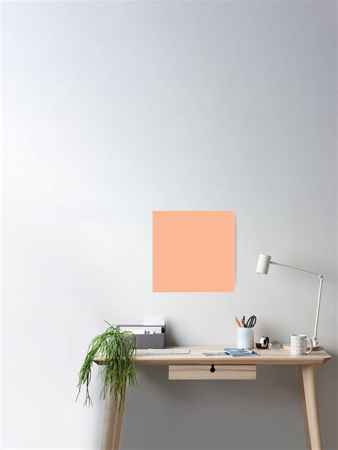 Peach Orange Solid Color Poster For Sale By Patternplaten Redbubble