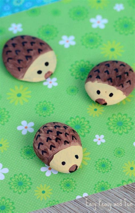 Hedgehog Painted Rocks Rock Crafts For Kids Ôn Thi Hsg