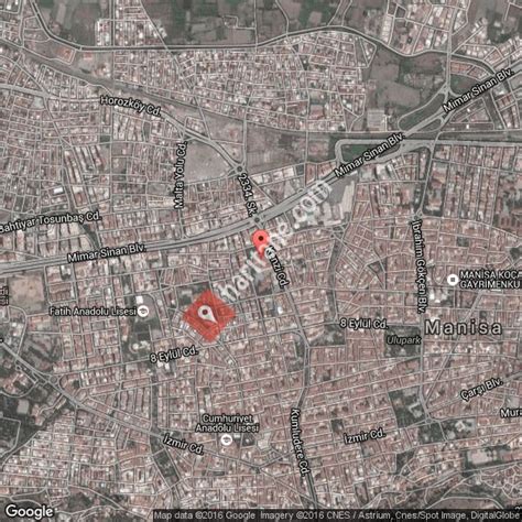 Yunusemre Haritası nerede mahalleleri Manisa