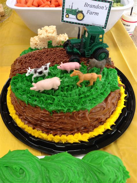 You just have to think of a theme or a design that appeals most to you and begin decorating it. Farm cake so easy to make | Farm birthday cakes, Farm cake, Animal birthday cakes