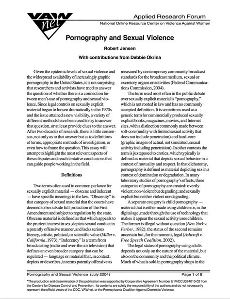 Pornography And Sexual Violence Niwrc