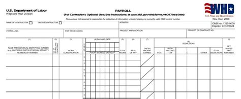 Certified Payroll Form ≡ Fill Out Printable Pdf Forms Online