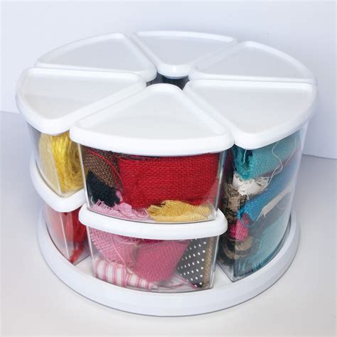 Rotating Craft Organizer Storage Unit For Your Craft Desk Craft