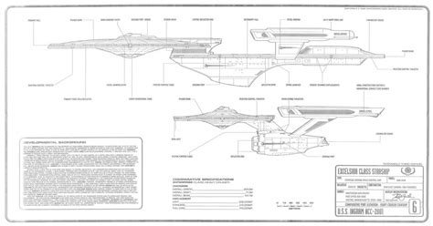 Uss Excelsior Ingram Class Plans Revised Sheet 06 By Shipschematicsnet