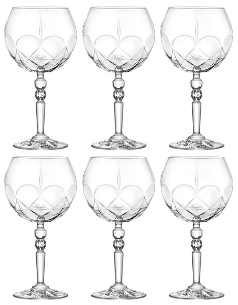 Majestic Crystal Gin Tonicglasses Cocktail Coupe Goblet Glass Set Of 6 Glasses Glass