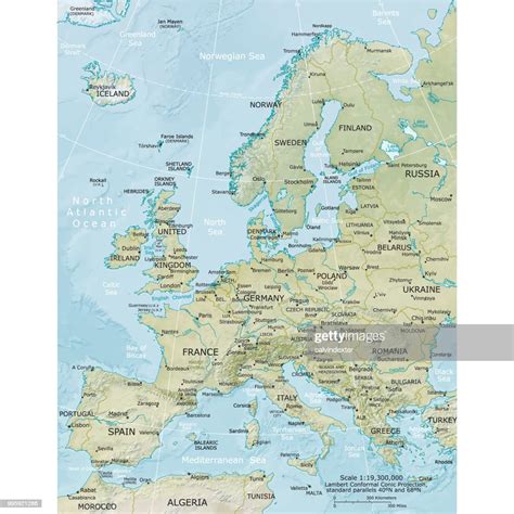 Physical Map Of Europe High Res Vector Graphic Getty Images