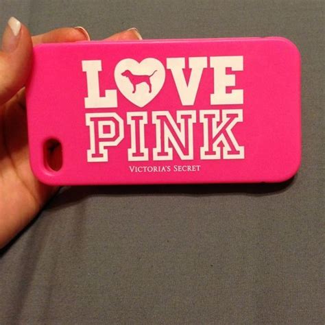 A Pink Phone Case That Says Love Pink Victorias Secret