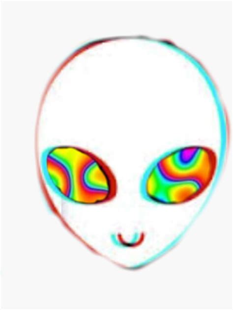 Trippy Eye Alien Sticker By Stonedvibes Redbubble