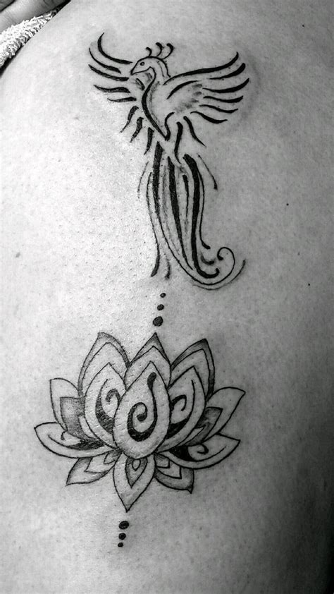 Lotus And Phoenix Tattoo I Will Bloom From Mud And Rise From Ashes
