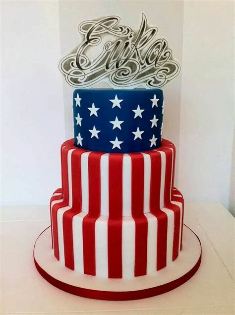 Flag Cake Usa Cake 4th Of July Cake Fourth Of July Cakes