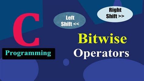 Bitwise Shift Operators In C Programming Youtube