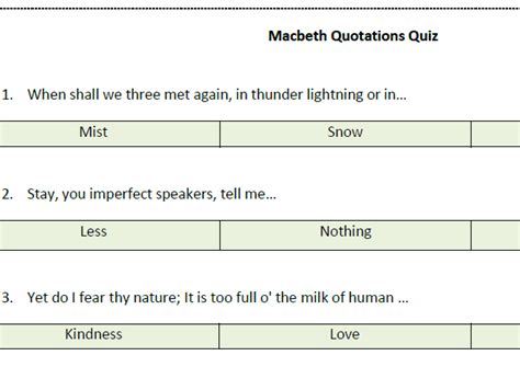 I had most need of blessing, and _ stuck in my throat. Macbeth Quote Quiz - Revision | Quote quiz, Macbeth quotes, How to memorize things