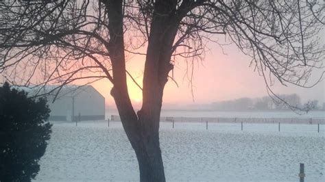 Sunset With A Snow Storm Youtube