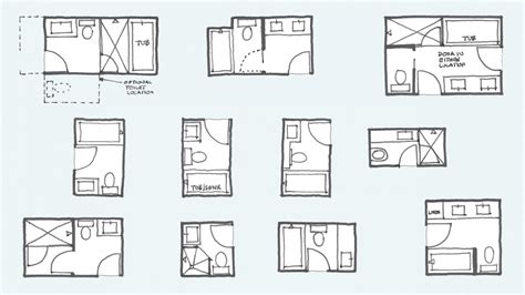 Room layouts used in hotels have developed over many years and bathroom design has been refined down to a fine art. Common Bathroom Floor Plans: Rules of Thumb for Layout ...