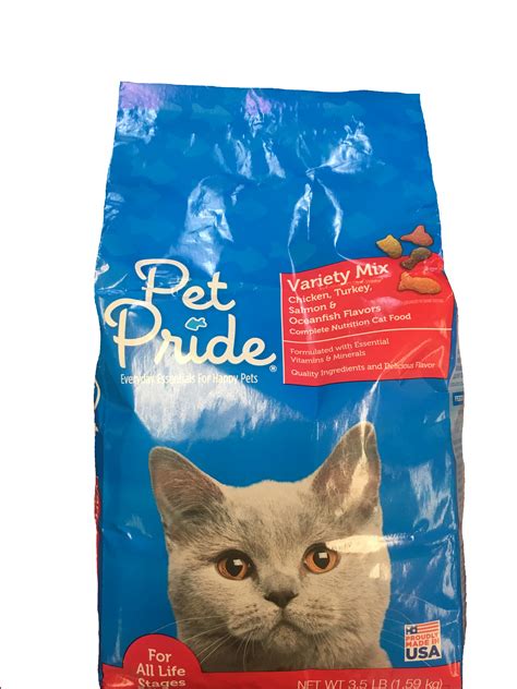 It contains significantly more moisture, typically 75% to 80 to really understand what is in your cat's food and to compare one brand to another, you'll need to navigate its nutritional content. Pet Pride Variety Mix Chicken, Turkey, Salmon & Oceanfish ...