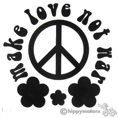 Make Love Not War Decal Made Using Top Quality Vinyl In The Uk