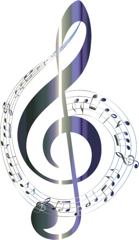 Lacquered Musical Notes Typography No Background Openclipart