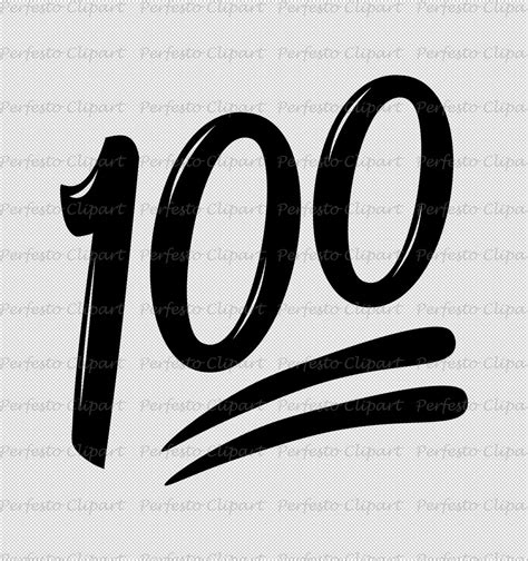 Hundred Points Emoji 100 Emoji Svg Png Instant Download Etsy Canada