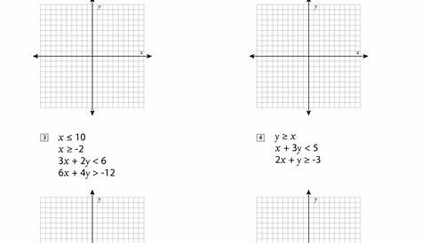 Systems of Inequalities Worksheets with Answer Key