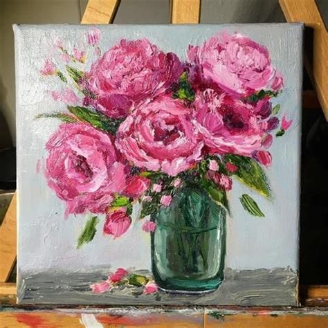 Daily Paintworks New Pink Peonies By Artist Jen Beaudet Original