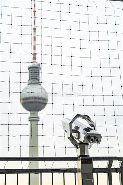 View Of Tv Tower In Berlin From Observation Deck Stock Image Image Of