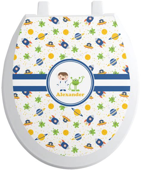Boys Space Themed Toilet Seat Decal Personalized Youcustomizeit