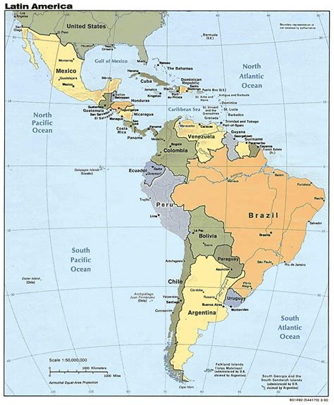 Map Central America Countries In Latin Cuba Coast Rica Unusual