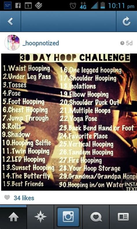 30 Day Hoop Challenge Hula Hooping Tricks Hooping Hula Hoop