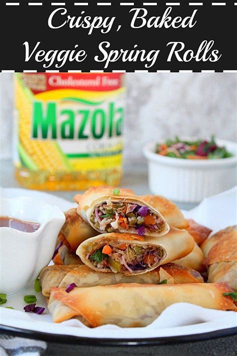 Ad Veggie Spring Rolls Recipe Baked Chinese Vegetable Spring Roll