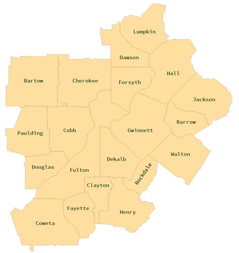 Map Of Metro Atlanta Counties