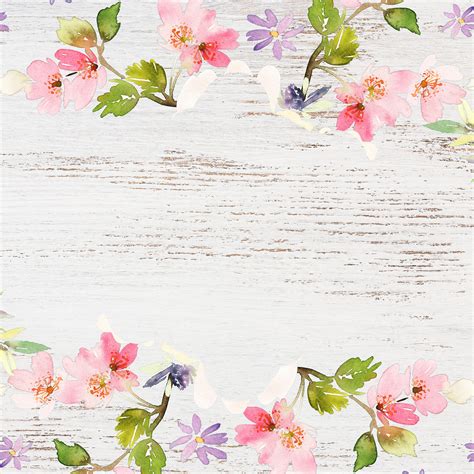 Delightful Distressed Floral Digital Paper Free Pretty Things For You