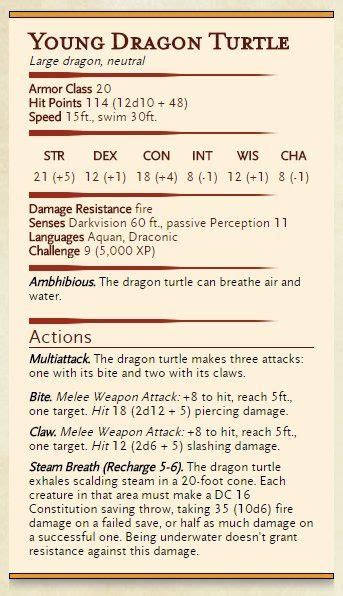 5e Dragon Turtles Are A Cool Monster But Youll Never See Them Until
