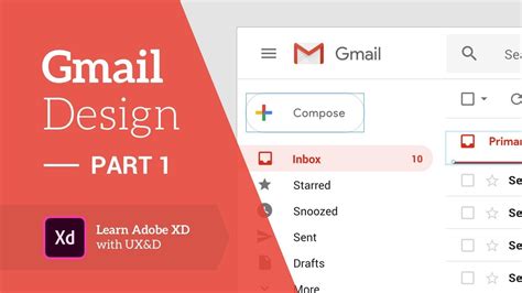 Design The New Gmail Part 1 Adobe Xd App Tutorial Youtube