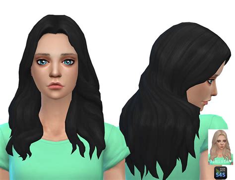 Simista A Little Sims 4 Blog Long Parted Wavy Hair Recolors