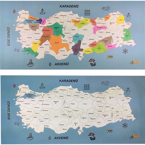 Harita Sepeti Boyanabilir Boyamalı Gez Boya Türkiye Fiyatı