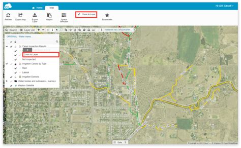Zoom To Layer In Map Viewer Gis Cloud Learning Center