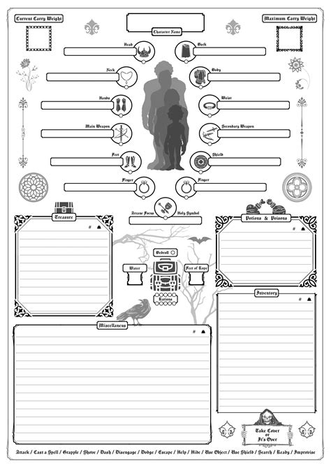 Dnd Inventory Sheets Dnd Character Sheet Rpg Character Sheet Dungeons And Dragons Characters